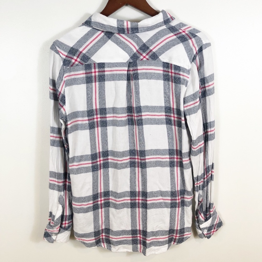 Rails Hunter Melange Blue White Red Button Down S… - image 7